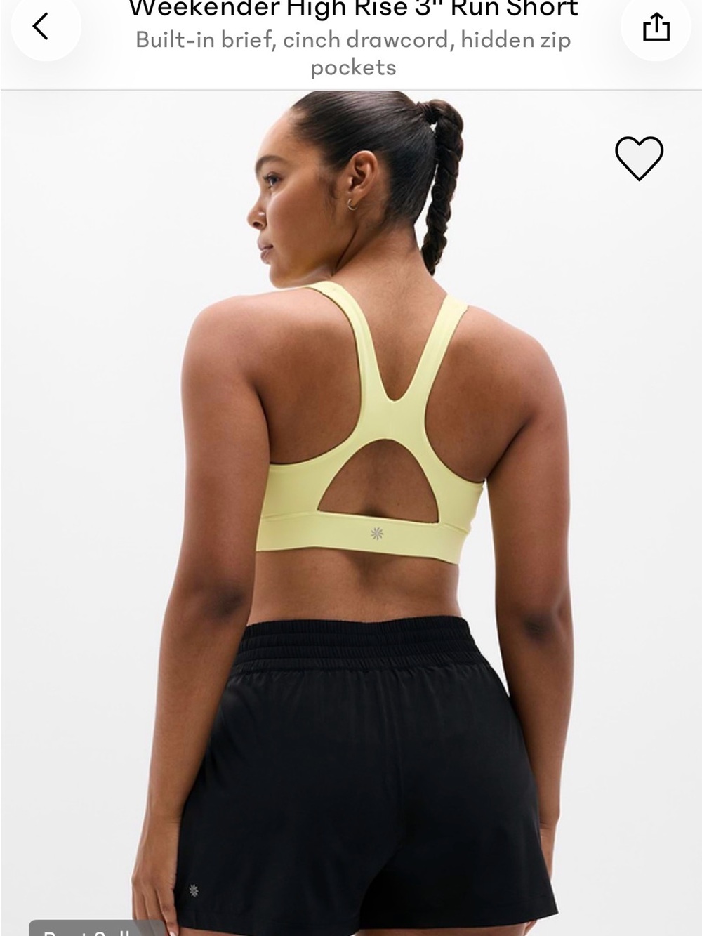 Athleta Weekender Short in black size large